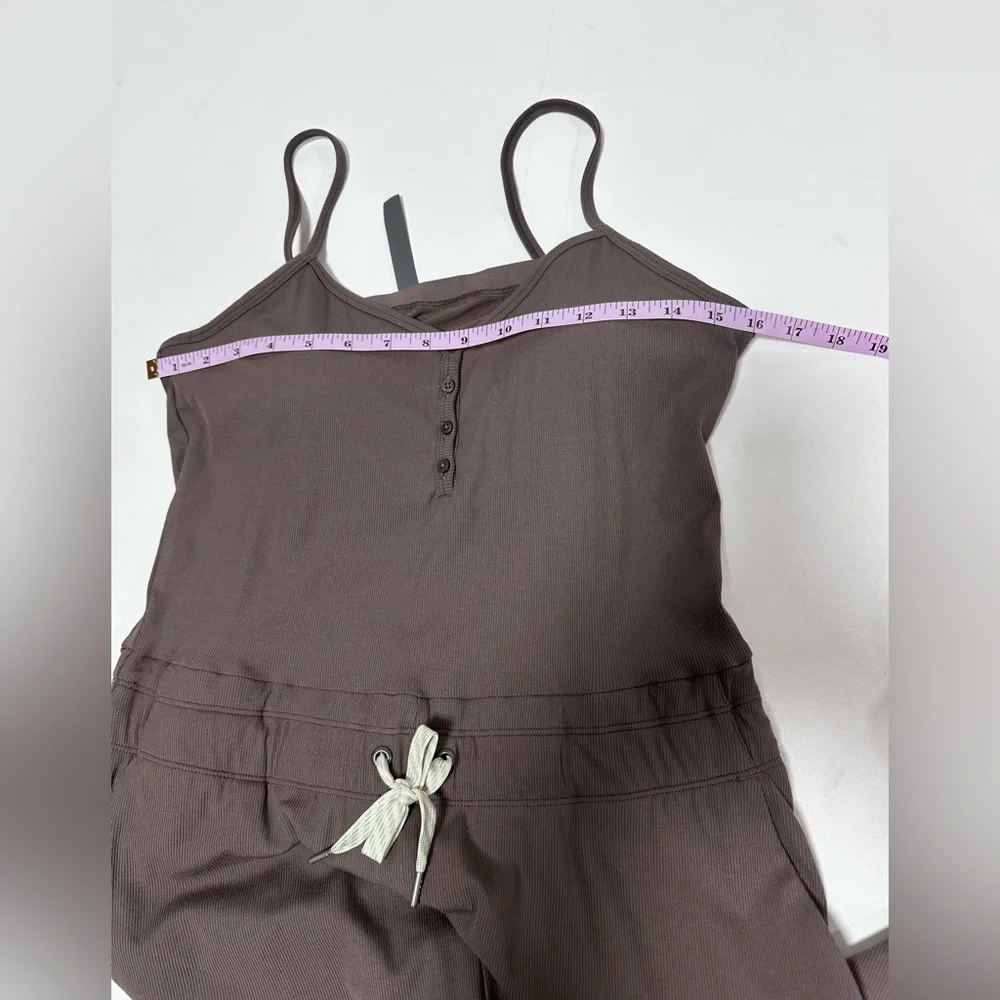Vuori Womens Pose Scoop Jumpsuit Large Color Chocolate Loungewear Comfort Travel - Picture 10 of 12
